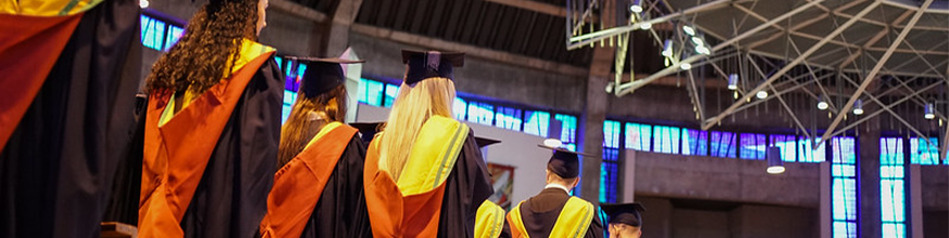 Back of graduates robes